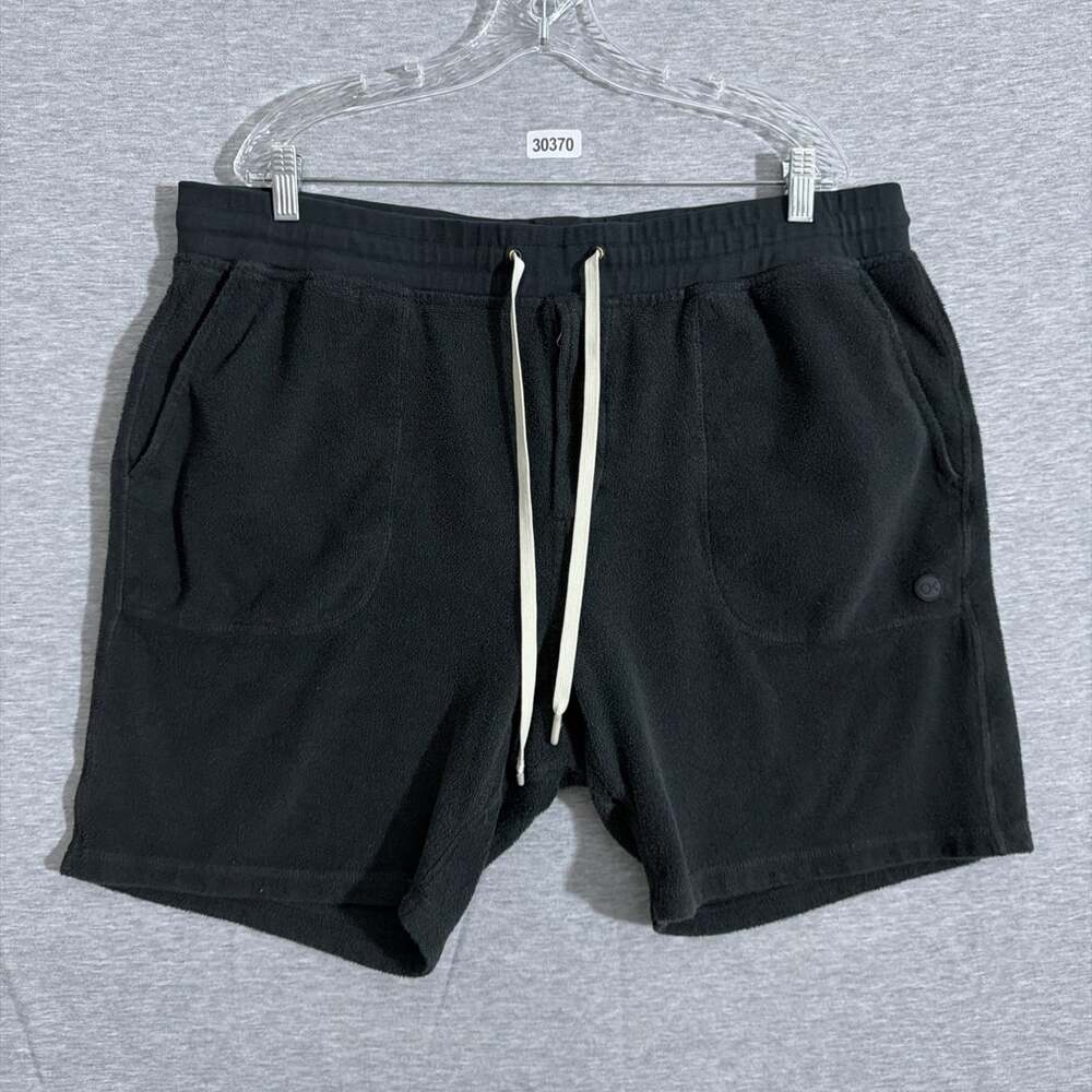 Outerknown Men's XXL Black Terry Towel Fabric Hightide Sweatshorts